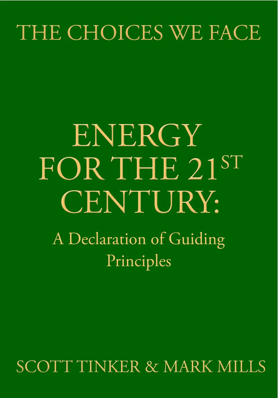 The cover of Energy for the 21st Century: A Declaration of Guiding Principles